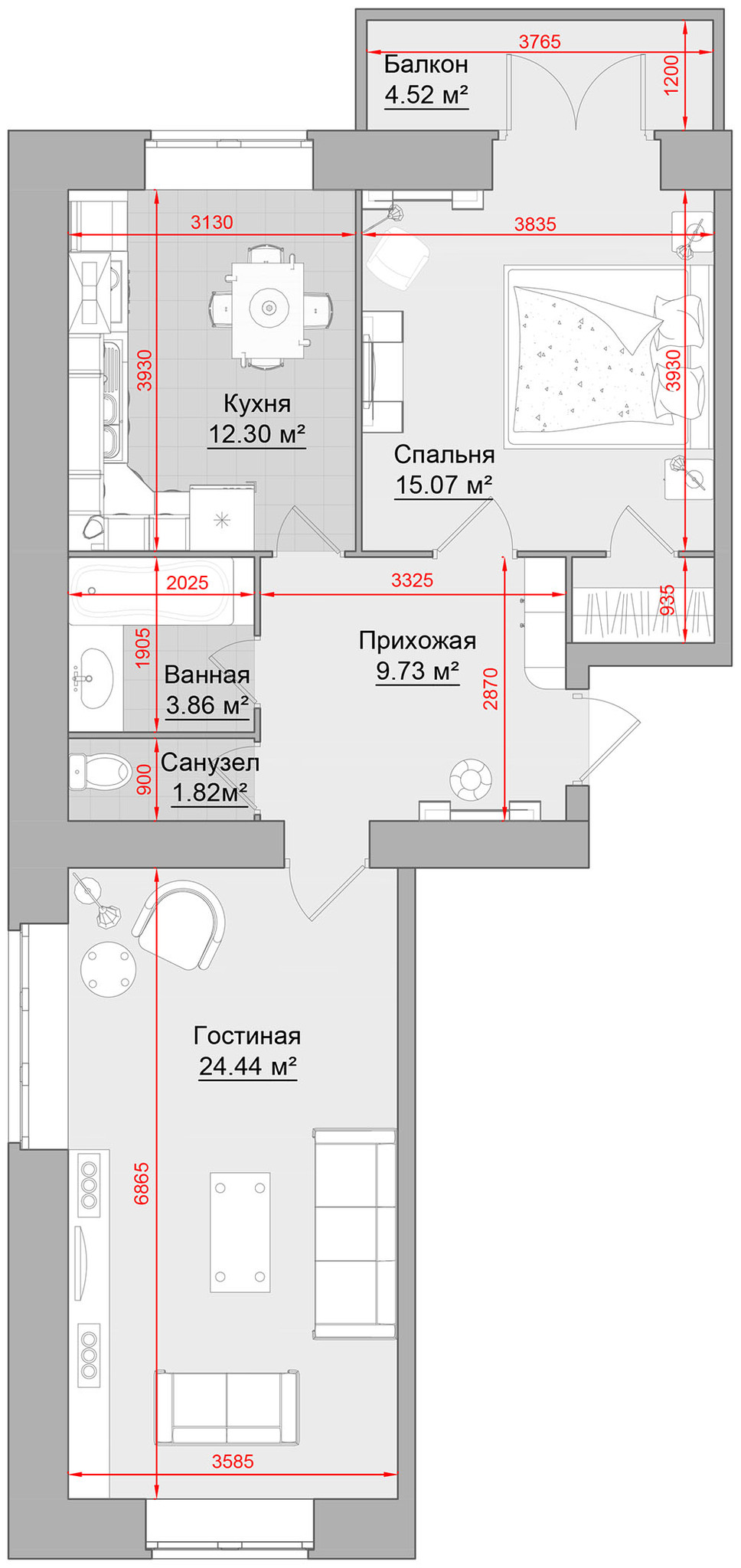 2-комнатная 72 м² в ЖК на ул. Майора Борищака, 17/48 от 17 900 грн/м², г. Кременчуг