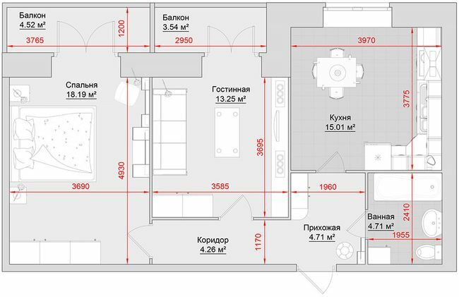 2-комнатная 68 м² в ЖК на ул. Троицкая, 74 от 17 600 грн/м², г. Кременчуг