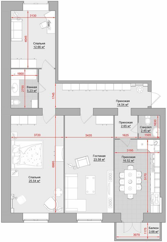 3-комнатная 107 м² в ЖК на ул. Троицкая, 74 от 18 650 грн/м², г. Кременчуг