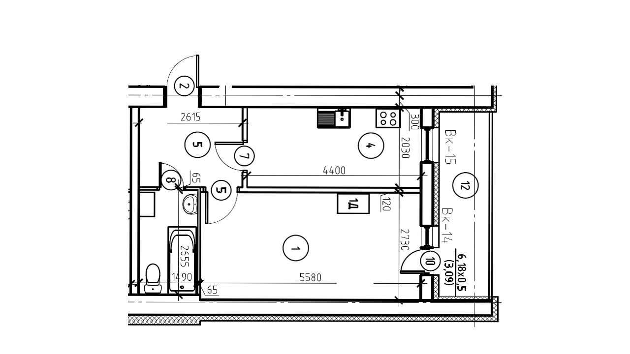 1-кімнатна 35.85 м² в ЖК Еспланада від 12 168 грн/м², Суми