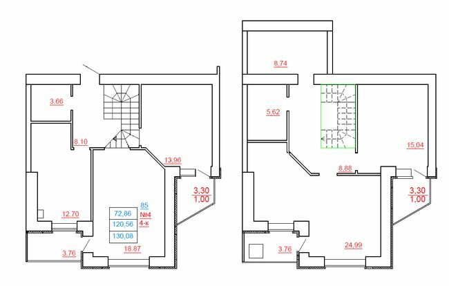 Двухуровневая 130.08 м² в ЖК Остров от 10 300 грн/м², г. Миргород