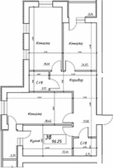 2-комнатная 96.25 м² в ЖК на ул. Интернационалистов, 1 от застройщика, Сумы