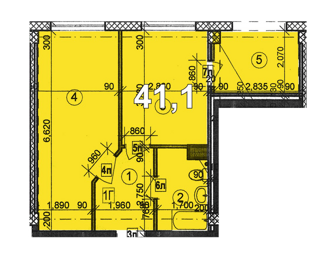 1-комнатная 41.1 м² в ЖК Солнечный Остров от 12 950 грн/м², Херсон