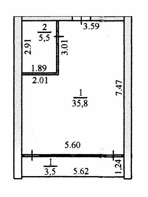 1-комнатная 44.8 м² в Апарт-комплекс Petrovets от 11 150 грн/м², пгт Лазурное