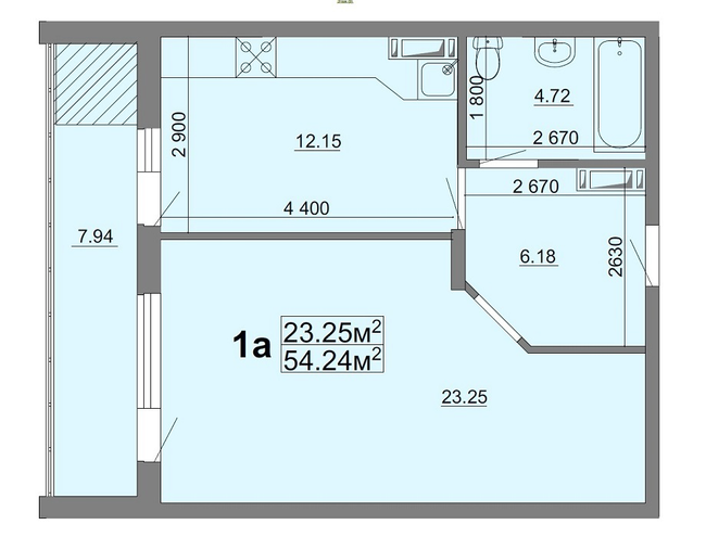 1-кімнатна 54.24 м² в ЖК на вул. Благовісна, 210 від 12 500 грн/м², Черкаси