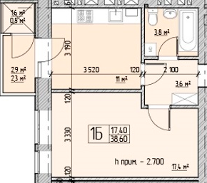 1-кімнатна 38.6 м² в ЖК Bridge Town від 18 400 грн/м², Рівне