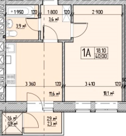 1-комнатная 40 м² в ЖК Bridge Town от 18 400 грн/м², Ровно