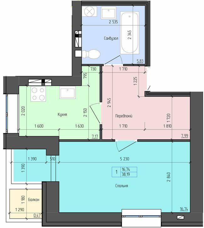 1-комнатная 38.19 м² в ЖК Eco House от 13 300 грн/м², Ровно