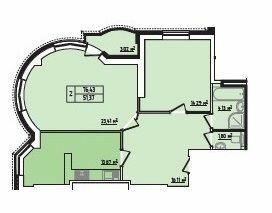 2-кімнатна 76.43 м² в ЖК Lux House від 23 800 грн/м², Рівне