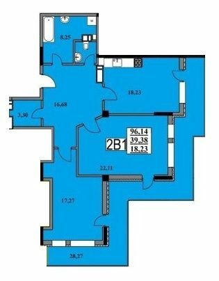 2-кімнатна 96.14 м² в ЖК Тихий центр від 17 000 грн/м², Черкаси