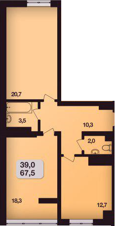 2-кімнатна 67.5 м² в ЖК Північна фортеця від 14 000 грн/м², Рівне