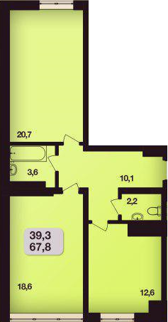 2-кімнатна 67.8 м² в ЖК Північна фортеця від 14 000 грн/м², Рівне