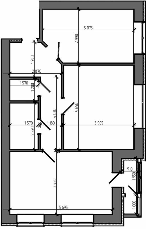 2-комнатная 68.5 м² в ЖК Театральний от 22 000 грн/м², Ровно