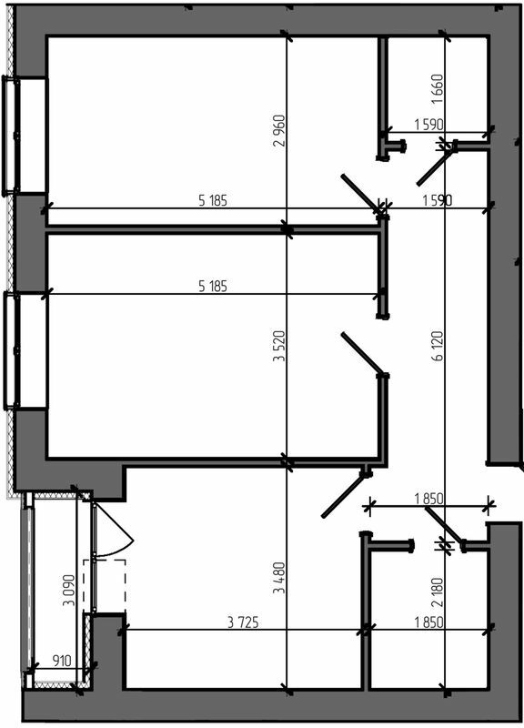 2-кімнатна 69.7 м² в ЖК Театральний від 22 000 грн/м², Рівне