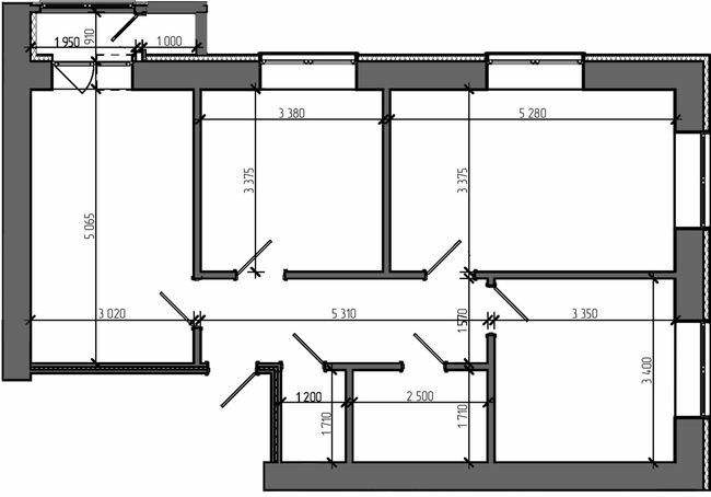 3-кімнатна 71.57 м² в ЖК Театральний від 22 000 грн/м², Рівне