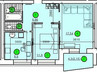 2-комнатная 52.2 м² в ЖК Престиж от 10 000 грн/м², г. Радивилов