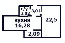 1-комнатная 47.78 м² в ЖК на ул. Жабинского, 2Д, 2В, 2Г, 2Е от застройщика, Чернигов