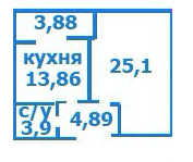1-кімнатна 51.68 м² в ЖК на вул. Жабинського, 2Д, 2В, 2Г, 2Е від забудовника, Чернігів