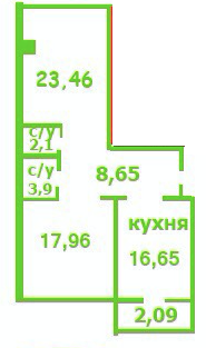 2-комнатная 74.84 м² в ЖК на ул. Жабинского, 2Д, 2В, 2Г, 2Е от 10 500 грн/м², Чернигов