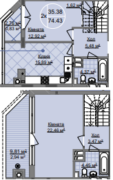 Дворівнева 74.43 м² в ЖК Imperial Park Avenue від 20 250 грн/м², Чернівці