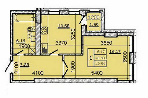 1-кімнатна 42.59 м² в ЖК Метрополь від 19 500 грн/м², Тернопіль