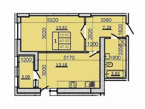 1-комнатная 47.01 м² в ЖК Метрополь от 19 500 грн/м², Тернополь