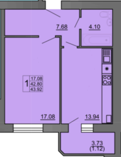 1-комнатная 43.92 м² в ЖК на вул. Володимира Великого, 9 от 14 000 грн/м², Тернополь