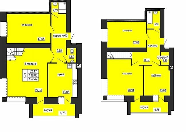 Двухуровневая 152.42 м² в ЖК на ул. Лучаковского-Троллейбусная от 16 500 грн/м², Тернополь