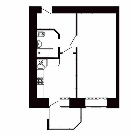 1-комнатная 46.75 м² в ЖК на вул. Київська / вул. Тарнавського от 15 400 грн/м², Тернополь