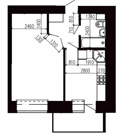 1-кімнатна 38.96 м² в ЖК на вул. Київська / вул. Тарнавського від 15 400 грн/м², Тернопіль