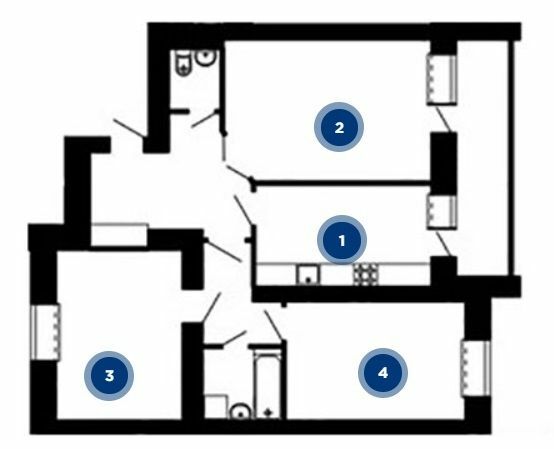 3-комнатная 86.56 м² в ЖК Острозький от 15 200 грн/м², Тернополь