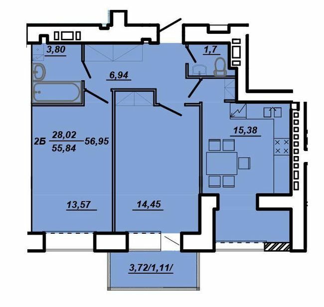 2-кімнатна 56.95 м² в ЖК на вул. Яреми / вул. Текстильна від 11 500 грн/м², Тернопіль