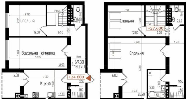 Дворівнева 130.7 м² в ЖК Сонячний від забудовника, Тернопіль