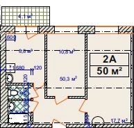 2-кімнатна 50 м² в ЖК Авіатор від 12 000 грн/м², Хмельницький