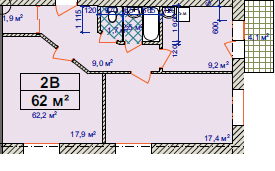 2-комнатная 62 м² в ЖК Авиатор от 13 000 грн/м², Хмельницкий