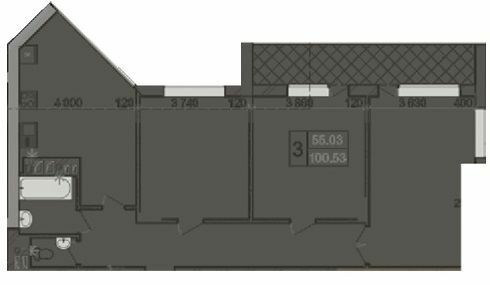 3-комнатная 100.53 м² в ЖК Olimp Tower от застройщика, Хмельницкий