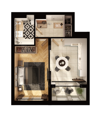 1-кімнатна 45.75 м² в ЖК Madison Gardens від 18 380 грн/м², м. Бровари
