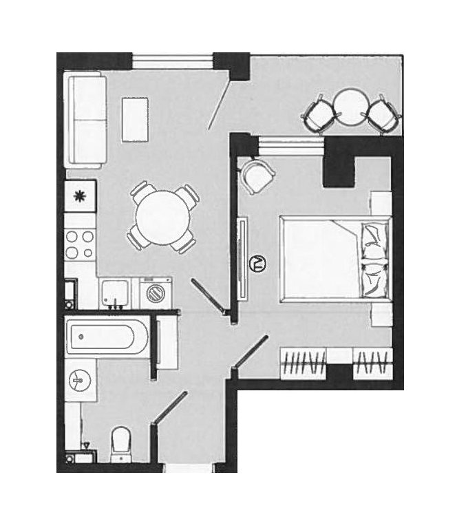 1-кімнатна 35.7 м² в КБ Аполлон на Карантинной від 34 900 грн/м², Одеса