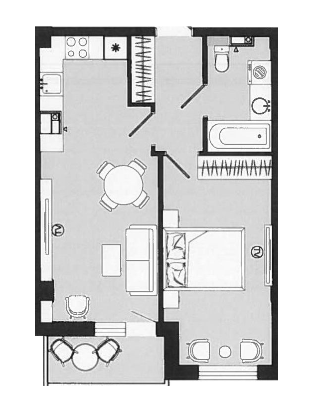 1-кімнатна 47.3 м² в КБ Аполлон на Карантинной від 37 000 грн/м², Одеса