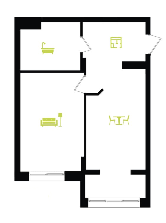 1-комнатная 46 м² в ЖК Main House от 20 500 грн/м², Ивано-Франковск