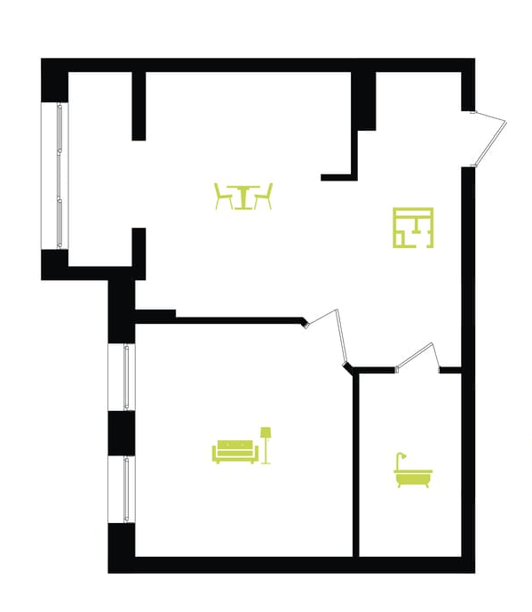 1-комнатная 48 м² в ЖК Main House от 20 500 грн/м², Ивано-Франковск