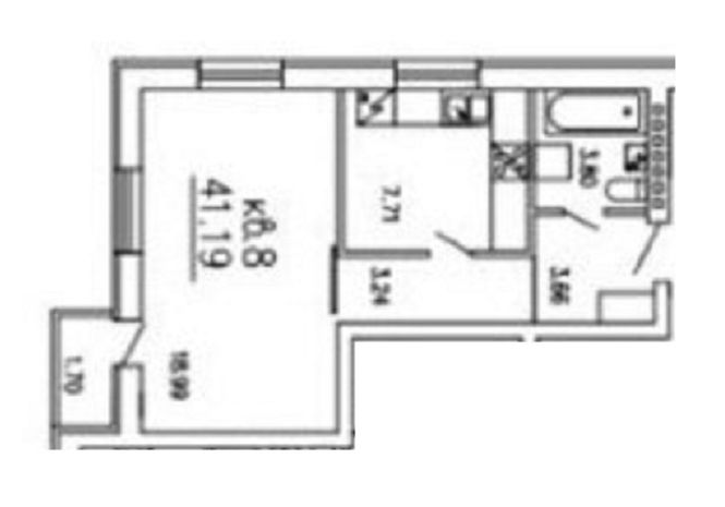 1-комнатная 41.19 м² в КД Уютный дом от 16 500 грн/м², Днепр