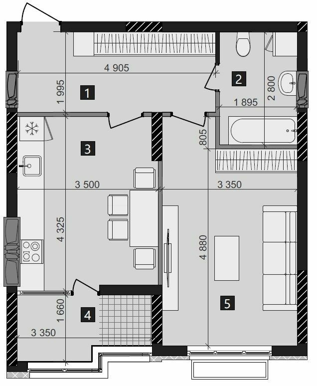 1-комнатная 52 м² в ЖК LIKO-GRAD Perfect Town от 36 000 грн/м², Киев