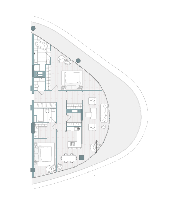 3-комнатная 206.12 м² в ЖК Delrey от 37 400 грн/м², Киев