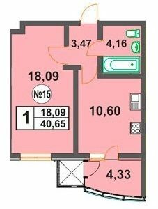 1-комнатная 40.65 м² в ЖК Над Бугом от 13 200 грн/м², Хмельницкий