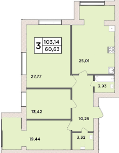 3-комнатная 103.14 м² в ЖК на ул. Заречанская, 3/3Б от 9 950 грн/м², Хмельницкий