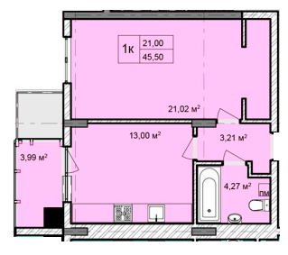 1-кімнатна 45.5 м² в ЖК Фортеця від 17 750 грн/м², м. Кам`янець-Подільський