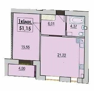 1-комнатная 51.15 м² в ЖК Квартал Лемковский от 11 000 грн/м², Ивано-Франковск