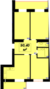 3-комнатная 90.4 м² в ЖК Левада Затишна от 11 500 грн/м², Ивано-Франковск