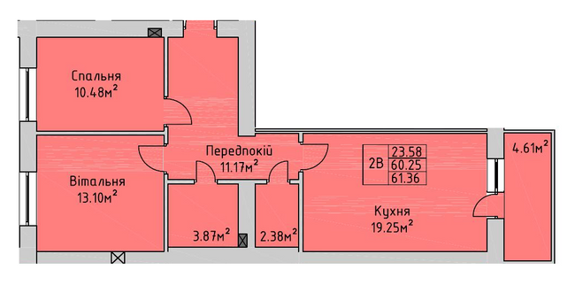 2-кімнатна 61.36 м² в ЖК на Німецькому озері від 9 200 грн/м², с. Загвіздя